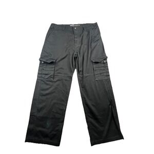 Vintage Southpole Pants Men's 36 Wide Leg  Cargo‎ Carpenter Black Baggy Y2K Rap